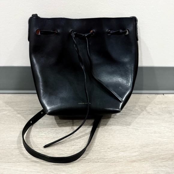 Mansur Gavriel Bucket Bag Ballerina in Black Leather - Picture 2 of 12